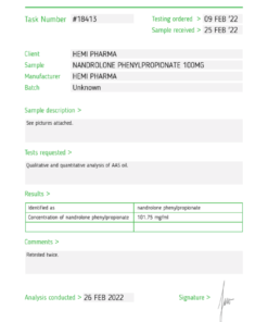 Nandrolone Phenylpropionate 100mg