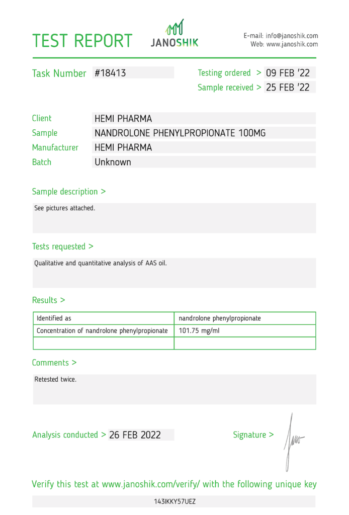 Nandrolone Phenylpropionate 100mg